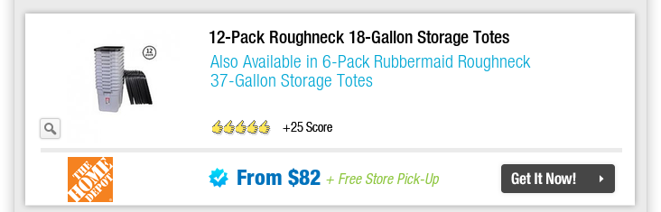 12-Pack Roughneck 18-Gallon Storage Totes