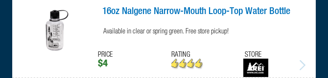16oz Nalgene Narrow-Mouth Loop-Top Water Bottle