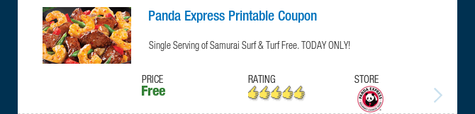 Panda Express Printable Coupon