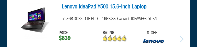 Lenovo IdeaPad Y500 15.6-inch Laptop 