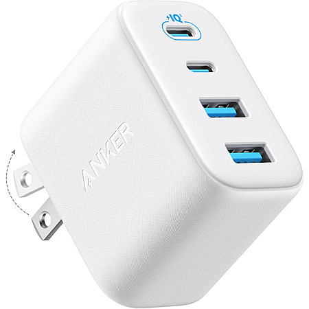 4-Port Anker Zolo 50W GaN Wall Charger (2 USB-C + 2 USB-A) - White