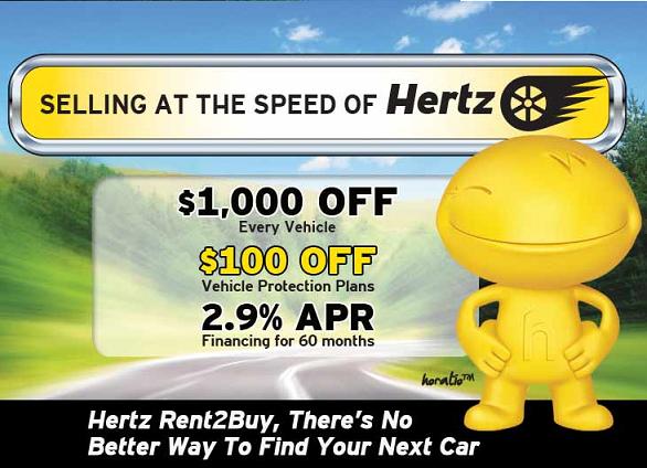 Hertz Car Sales $1,100 off Hertz used rental cars