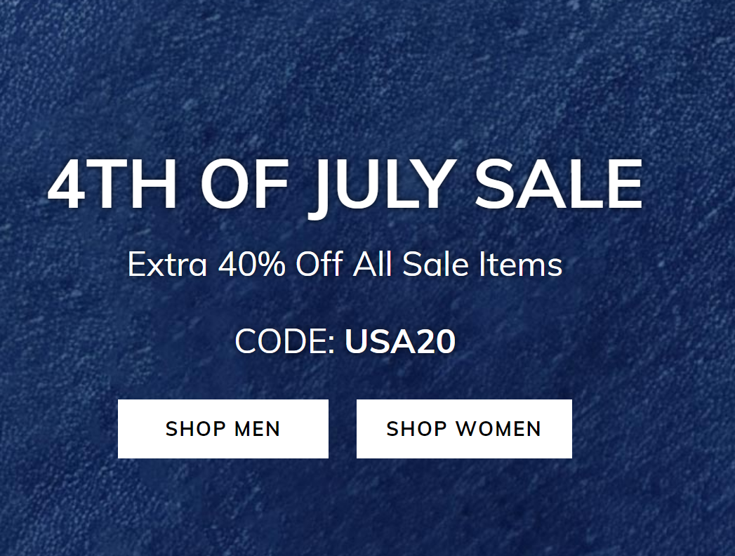 Ecco 4TH OF JULY SALE Extra 40% Off All Sale Items
