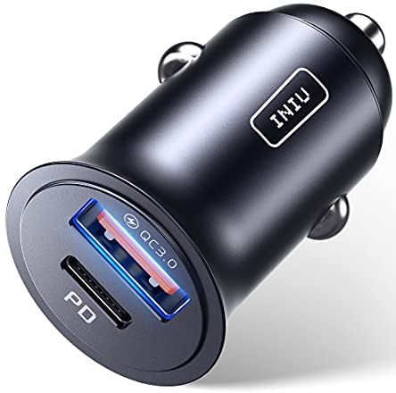 60W USB-C and USB-A Dual Car Charger w/ Power Delivery + QC 3.0 - $3.49
