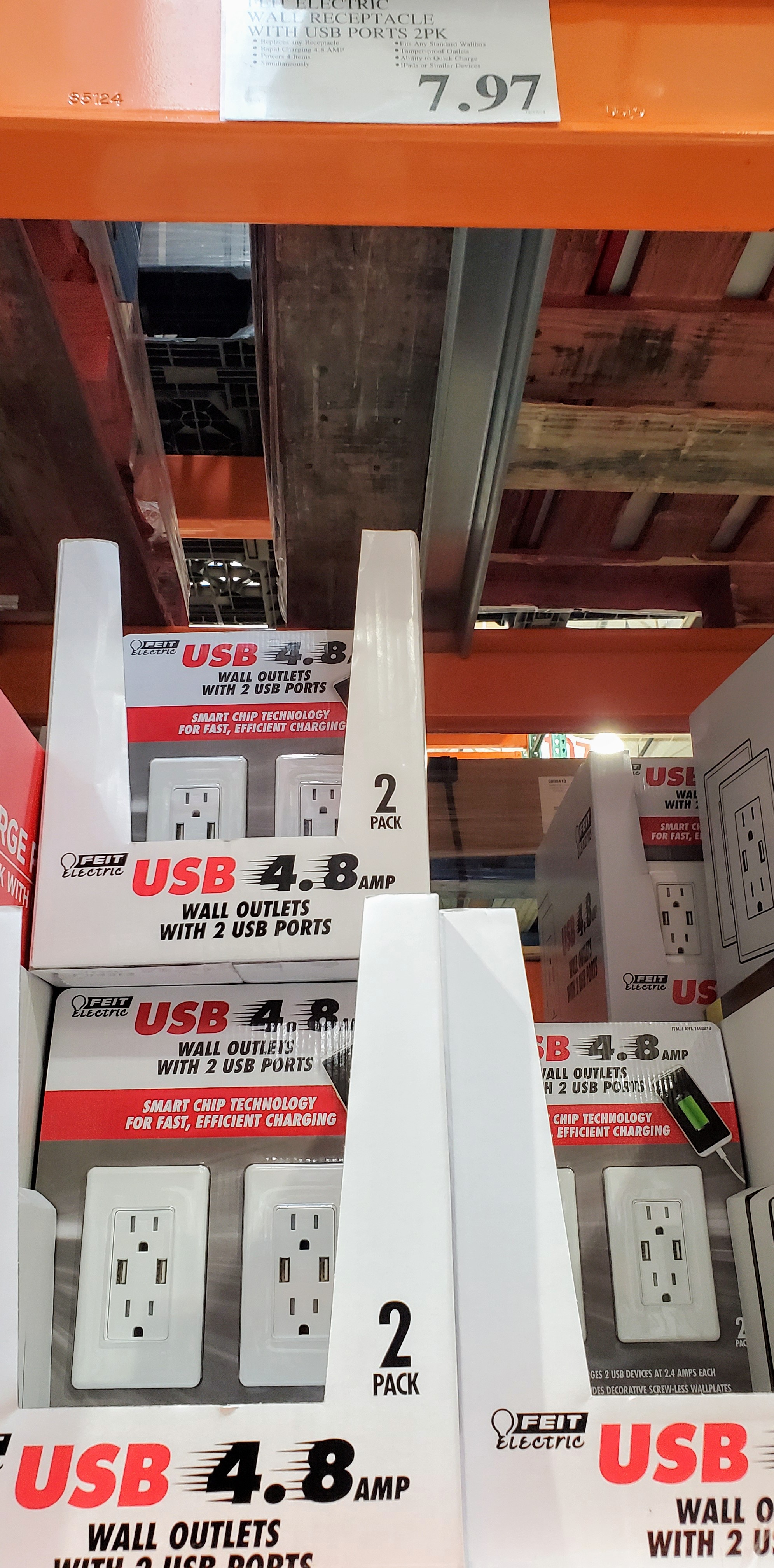 Feit electrical wall receptacle with USB 2-PACK - YMMV $7.97