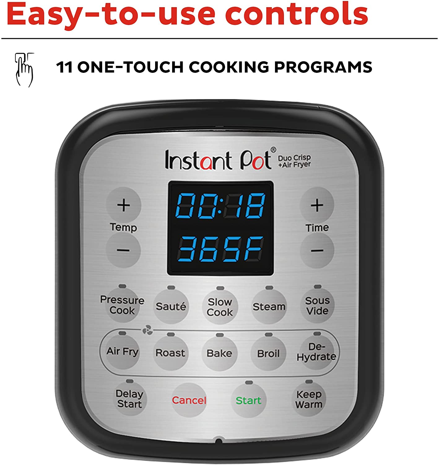 Instant Pot Duo Crisp 11 in 1 Pressure Cooker with Air Fryer Lid 8 Qt. 80.98