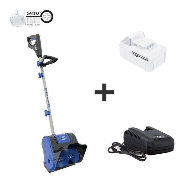 Snow Joe 24V-SS10-XR-SJB 24-Volt iON+ Extended Run Time Cordless Snow Shovel Kit | 10-Inch | W/ 5.0-Ah Battery and Charger $109.99