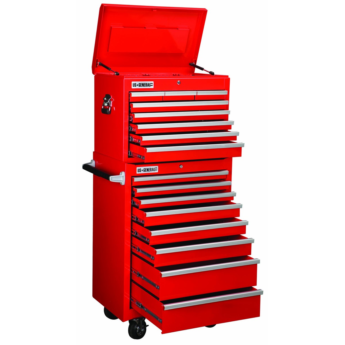 Harbor Freight - US General Pro 26" inch 16 Drawer Glossy Red Roller Cabinet Tool Chest Combo - as low as $289.99 store pickup
