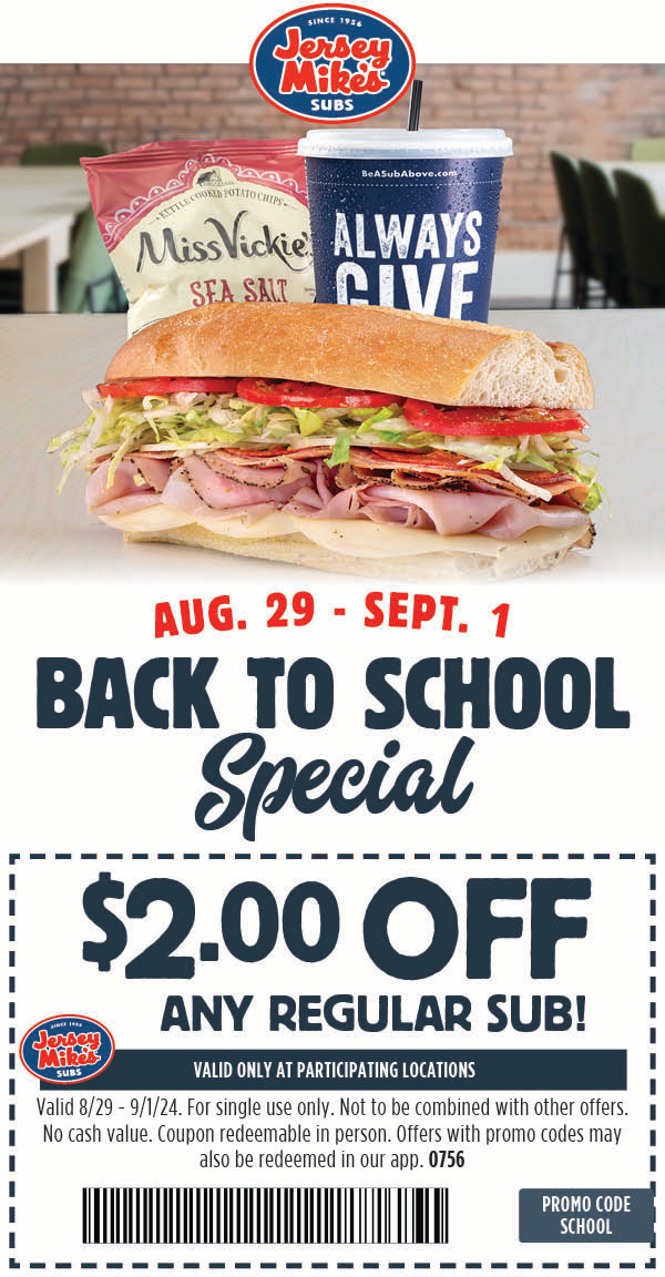 Jersey mike's coupon san diego sales