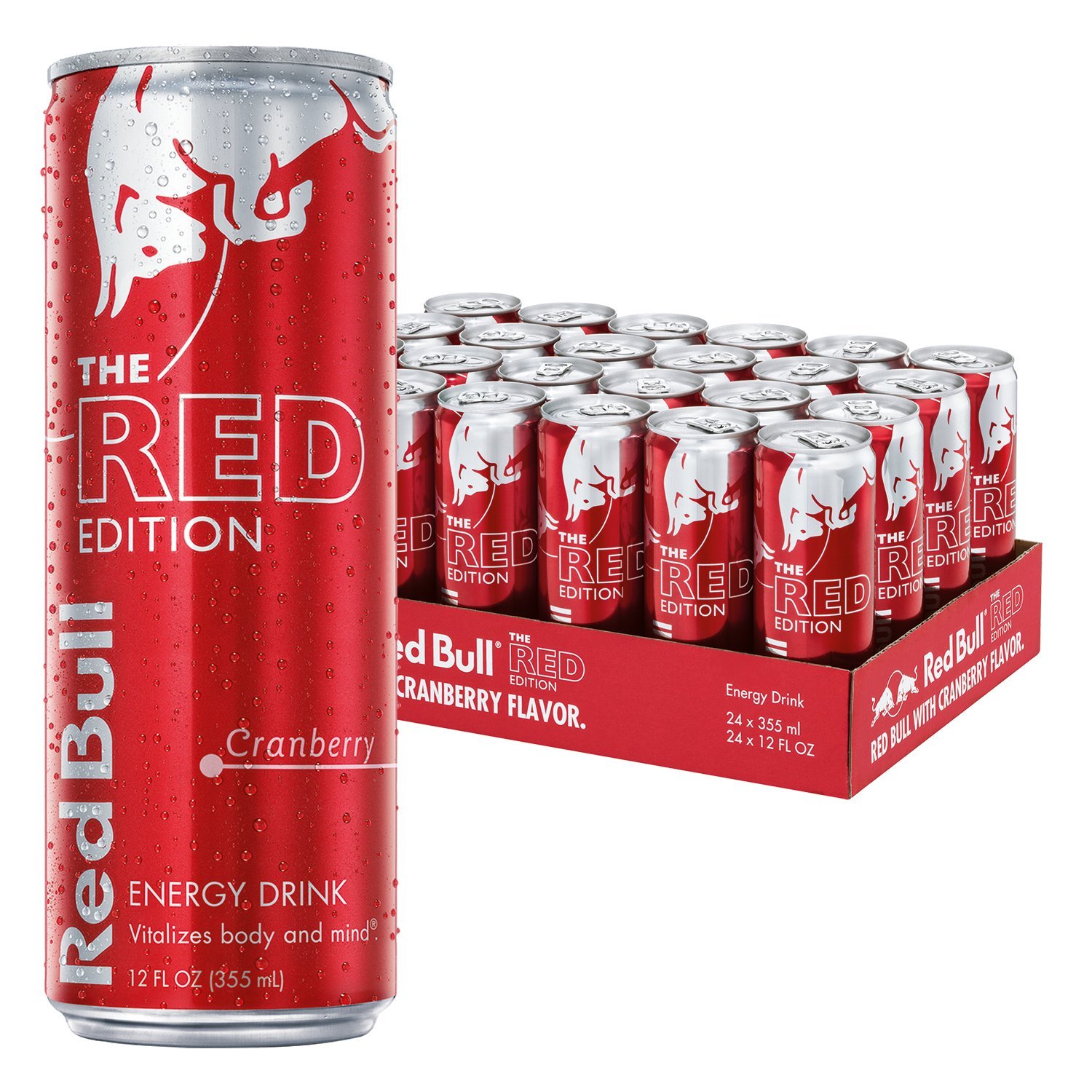 Red Bull Red Edition Cranberry Energy Drink 12 Fl Oz Cans, 24 Pack $36.85 on Amazon