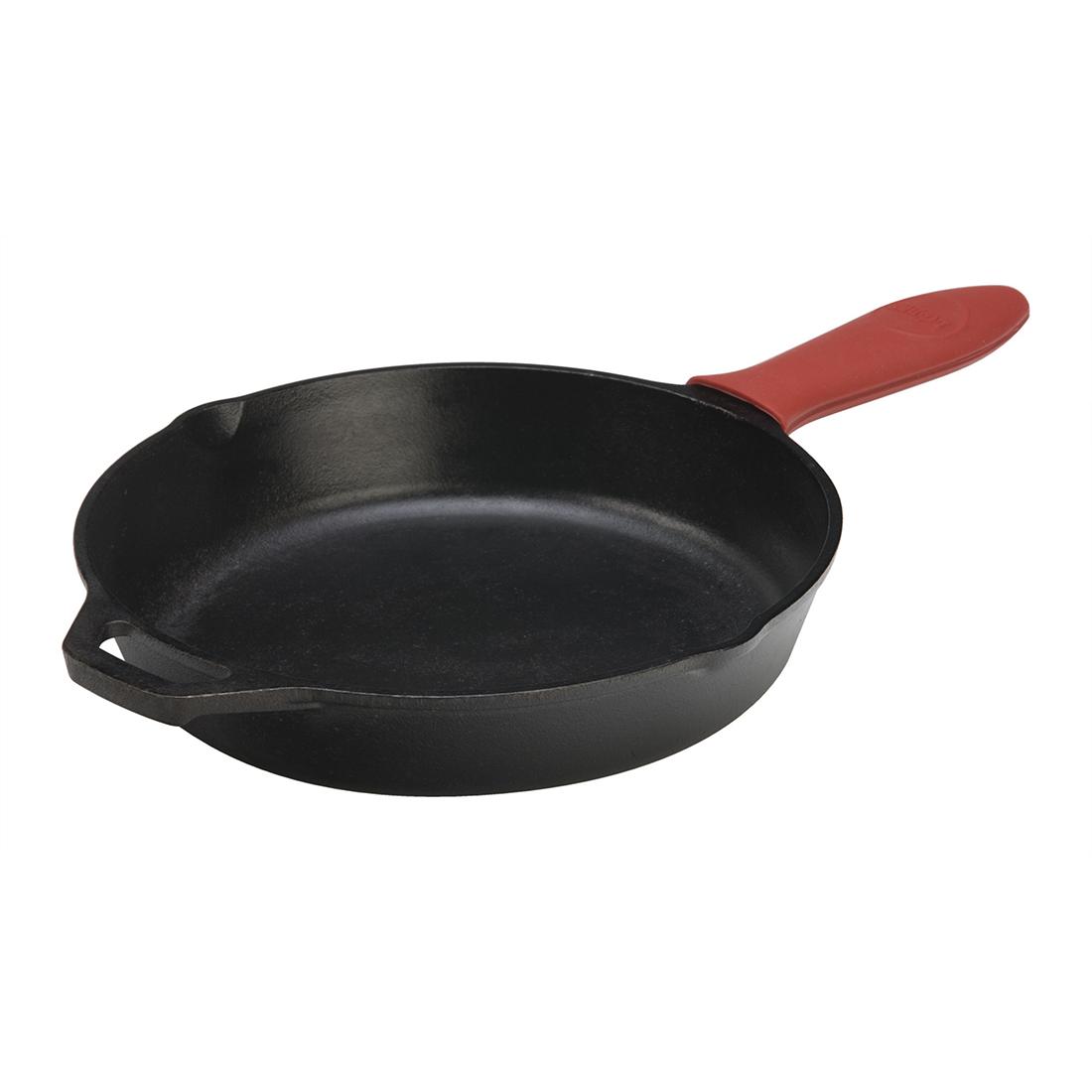 Lodge 12" Cast Iron Skillet + Red Silicone Hot Handle Holder $19.99 @ BJ's
