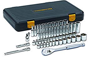 GearWrench 80550P 3/8-Inch Drive SAE/Metric 6 Point Standard and Deep Socket Set, 56-Piece $65 $64.64