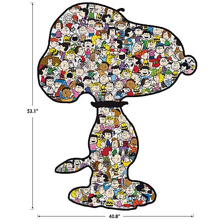 RoseArt - Peanuts - World's Largest Snoopy - 1600 Piece Shaped Puzzle for Adults $17.42