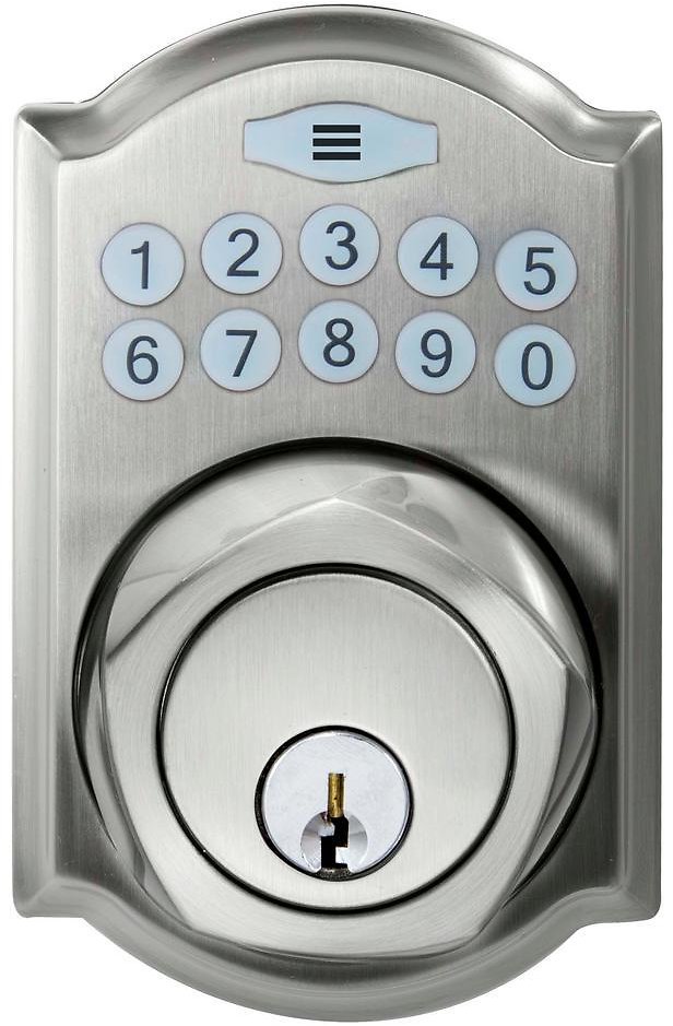 Defiant Single Cylinder Satin Nickel Castle Spin-To-Lock Electronic Deadbolt-GDX2DB51AA $29.88