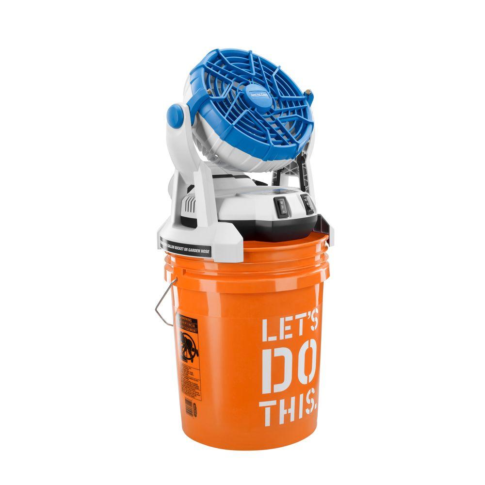 Arctic Cove - 18-Volt Two Speed Misting Bucket Top Fan + 18v Battery/Charger- Ryobi Tools Compatable $20.02 YMMV