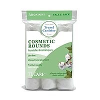 300 Count Cotton Rounds with Travel Canister ONLY $5.94- Lint-Free, Ultra Soft & Absorbent 3-Layer Cotton Pads for Face and Makeup Removal