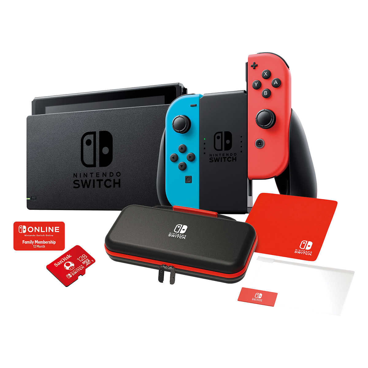 Costco.com Nintendo Switch $350 with 12 month nintendo online Neon Red Joy cons