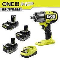 ONE+ 18V Lithium-Ion 4.0 Ah Battery, 2.0 Ah Battery, and Charger Kit & FREE ONE+ HP 18V Brushless 1/2 in. Impact Wrench: $199