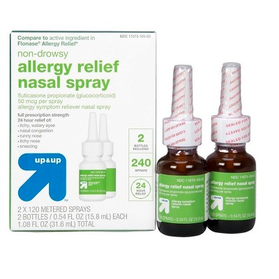 Fluticasone Propionate Allergy Relief 2x120 Metered Spray - Up and Up Brand Target $14.71