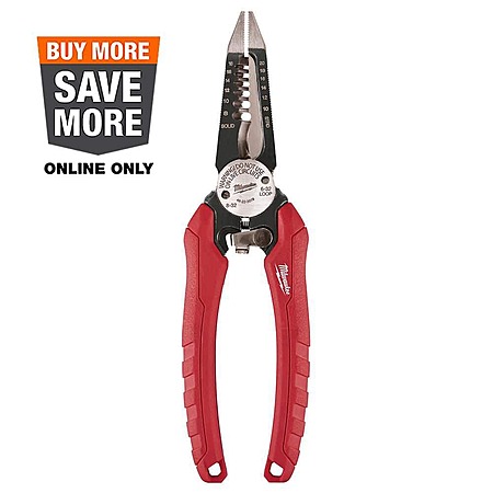 7.75" Milwaukee Combination Electricians 6-in-1 Wire Strippers Pliers $14.95 + Free Shipping