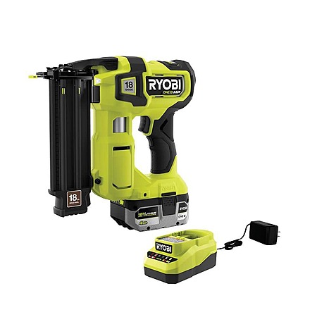 RYOBI ONE+ HP 18V 18-Gauge Brushless Cordless AirStrike Brad Nailer Kit with 4.0 Ah Battery and Charger $179.00
