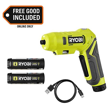 RYOBI USB Lithium Screwdriver Kit with 2.0 Ah USB Lithium Battery, Charging Cable, and FREE USB Lithium 3.0 Ah Battery $39.97 (1 replies)