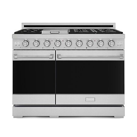 Gordon Ramsay by THOR Kitchen 48 Inch Professional Gas Range with Double Oven in Stainless Steel $4207.99