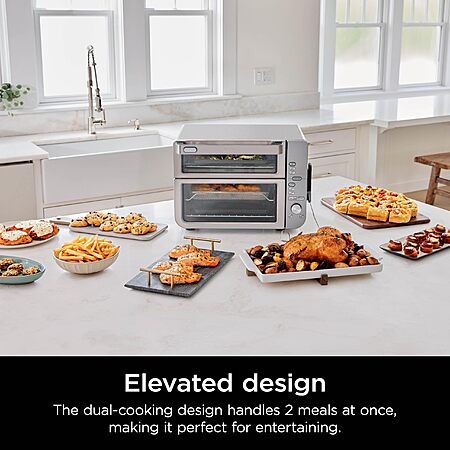 Ninja Air Fryer & Toaster Oven Combo with Thermometer | Double Stack XL | 12-in-1 | Stainless Steel | DCT651 Gift Mothers Day $279.95