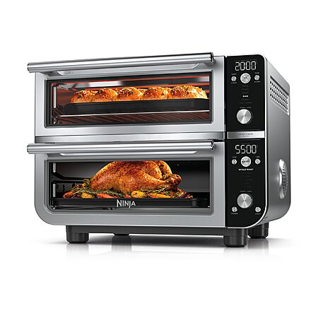 Ninja Double Oven Pro Smart XL Countertop Oven & Air Fryer | 30.2 Qt Capacity | 12-in-1 | Stainless Steel | DCT801 Gift Mothers Day $279.99