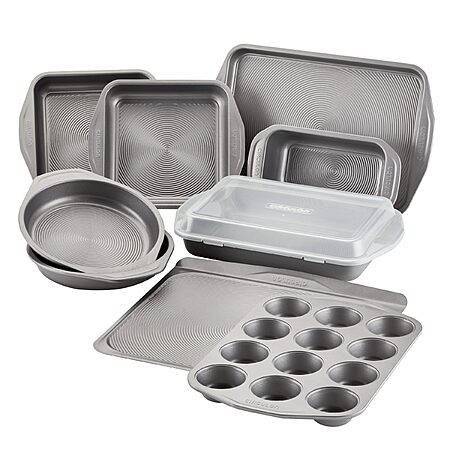 Circulon Total Nonstick Bakeware Set, Metal Baking Pans Set, 10-Piece, Gray $104.99