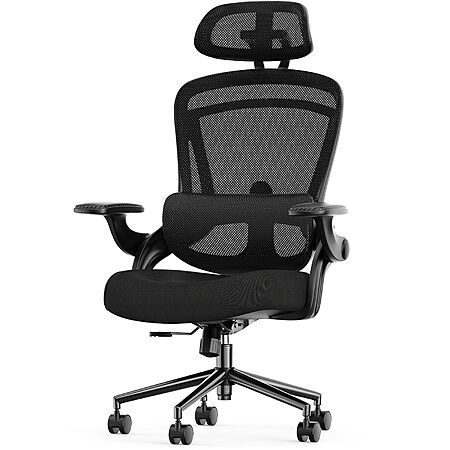 Sweetcrispy Executive Office Ergonomic Desk Chair, 300 LBS Home Mesh Chairs with Wheels, Black $105.99