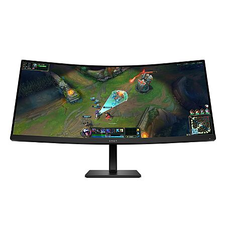 HP OMEN 34 inch WQHD 180Hz Curved Gaming Monitor, Wide QHD Display (3440 x 1440), 1ms MPRT (with Overdrive), Black, OMEN 34c G2 (2025) $299.99