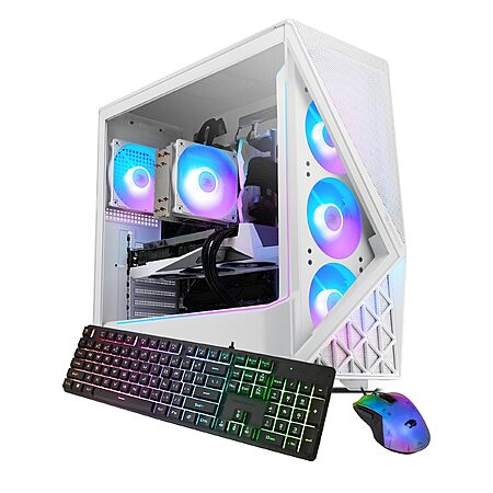 iBUYPOWER Slate Gaming PC AMD Ryzen 5 8400F CPU, NVIDIA RTX 5060 8GB GPU, 16GB DDR5 RGB 5200MHz RAM, 1TB NVMe SSD, Win 11 Home, Gamer Keyboard and Mouse - SWA5N5601 $1099.99