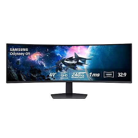 Samsung 49” Odyssey G9 Series DQHD 1000R Curved Gaming Monitor, LS49CG954ENXZA $849.99