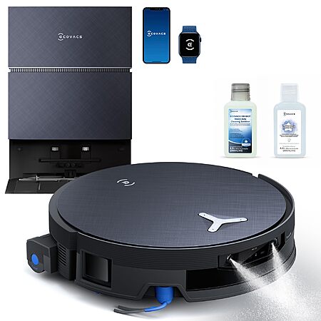 ECOVACS DEEBOT X12 PRO Omni Robot Vacuum and Mop, 22000Pa Suction, FocusJet Pre-Spray, Bagless Dust Station, OZMO Self-Washing Mop $1098.99