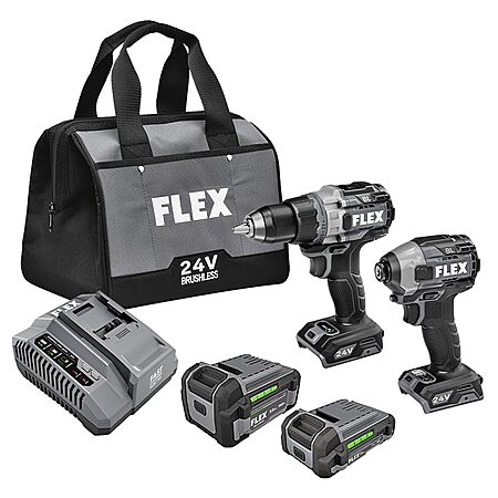 FLEX 24V Brushless Cordless 2-Tool Combo Kit FXM204-2B $249