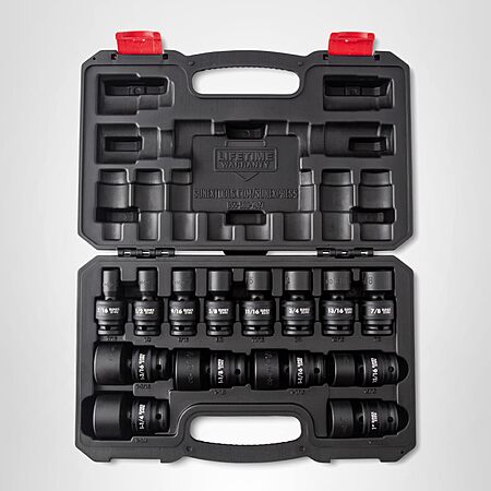 SUNEX TOOLS 2644, 1/2 Inch Drive Universal Impact Socket Set, 14-Piece, SAE, 7/16" - 1-1/4", Cr-Mo Alloy Steel, Radius Corner Design, Heavy Duty Storage Case $146.12