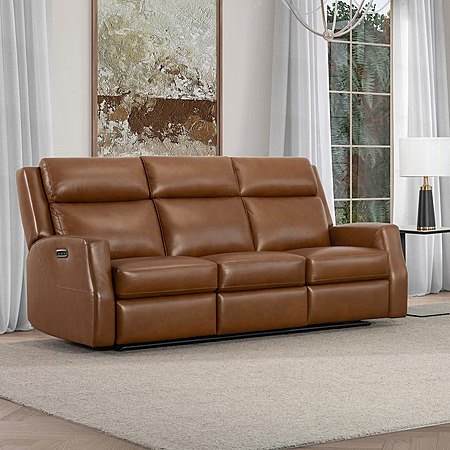 Thorton Leather Power Reclining Sofa $999.99 at Costco