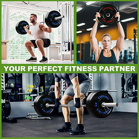 walmart - YMMV -$113 FS  FlexWave 200LB Olympic Bumper Plate Set, 2-Inch Rubber Weight Plates with Steel Hub for Strength Training & Home Gym $112.99