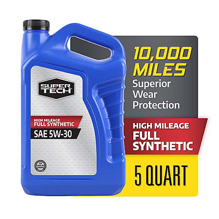 YMMV - walmart.com supertech high mileage full synthetic motor oil $17.97, ship or pick up ($24.88 in store)