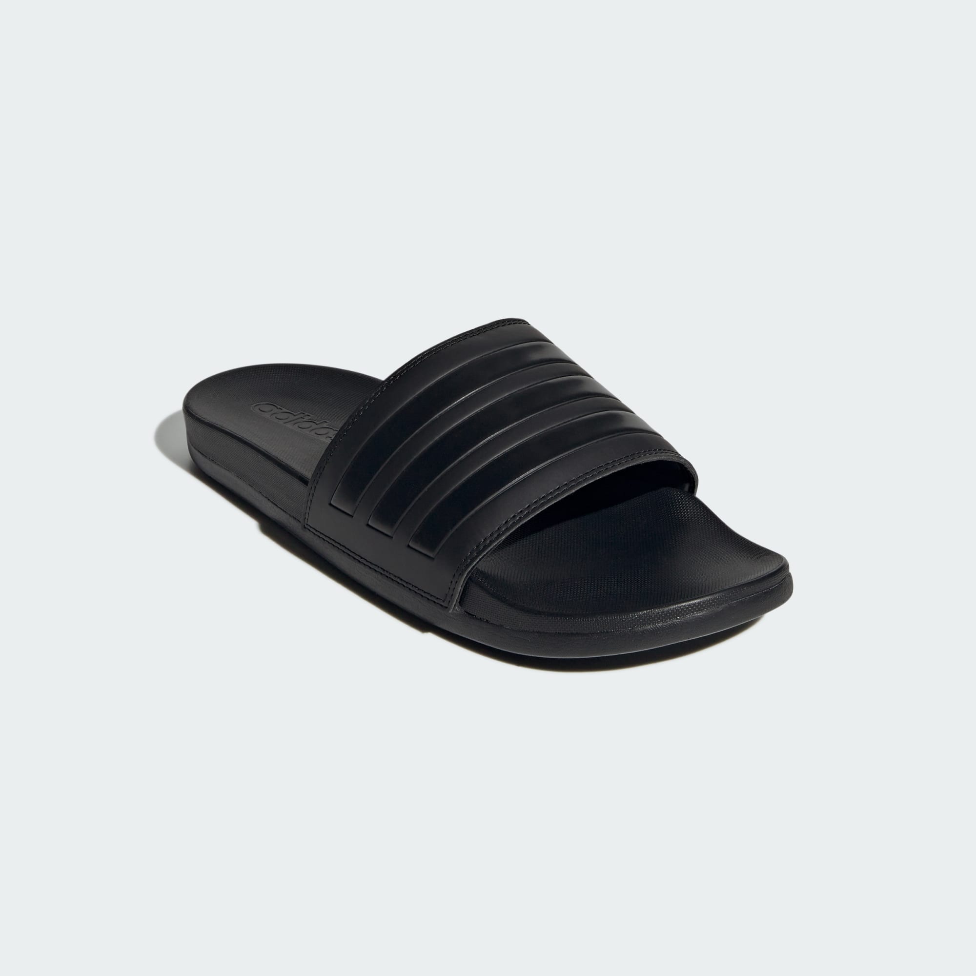 Furry adidas slides hot sale