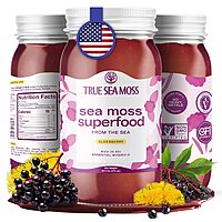16-Oz TrueSeaMoss Wildcrafted Irish Sea Moss Superfood (Elderberry) $22.74, (Mango/Pineapple) $24.04 & More w/ S&S + Free Shipping w/ Prime or on $35+