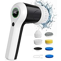 Puftem Electric Cordless Spin Scrubber w/ 6 Heads $12.99 + Free Shipping w/ Prime or on $35+