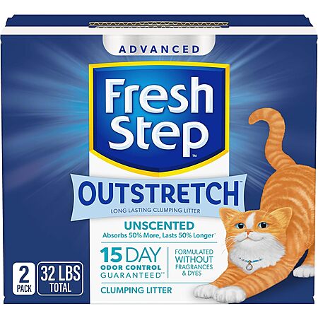 32-lbs Fresh Step Outstretch Advanced Cat Litter (Unscented) $9.71 w/ S&S + Free Shipping w/ Prime or on $35+