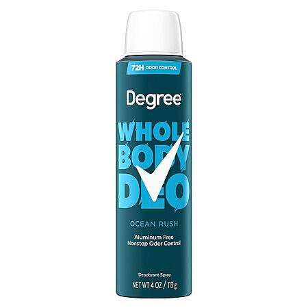 4-Oz Degree Men Whole Body Deodorant Spray (Ocean Rush) $2.75, (Active Fresh) $2.78 w/ S&S + Free Shipping w/ Prime or on $35+