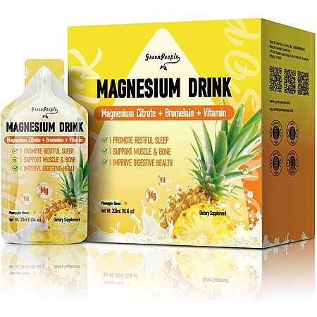 10-Pack 1-Oz GreenPeople Liquid Supplements Drink (Soursop & Acerola) $2.49, (7-in-1 Magnesium Citrate) $2.98 w/ S&S + Free Shipping w/ Prime or on $35+