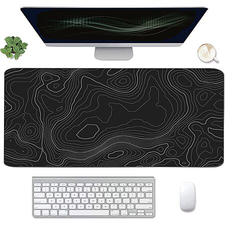 WB Weirdbeast 35.4"x15.7" Non-Slip Extended Gaming Cloth Mouse Pad (Topographic Contour) $5.71 + Free Shipping w/ Prime or on $35+