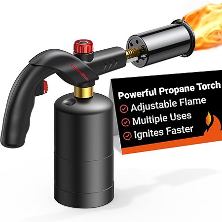 Prime Members: ThermoMaven Propane Torch w/ Adjustable Flame (Black) $19.79 + Free Shipping