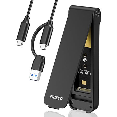 Fideco M.2 NVMe SSD Enclosure (USB 3.2 Gen 2) $8.63 + Free Shipping w/ Prime or on $35+