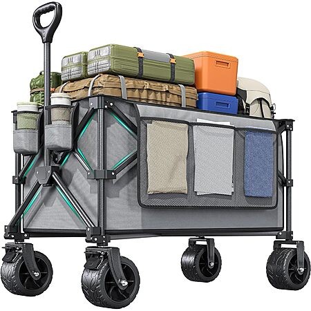 220L YITAHOME Collapsible Foldable Wagon Cart (300lb Capacity, Gray) $43.99 + Free Shipping